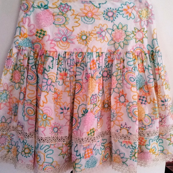 Milly New York embroidered tier skirt size 4 - Picture 2 of 9